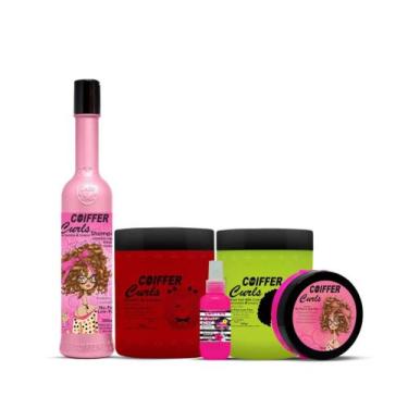 Imagem de Kit cliente curls cabelos crespos e cacheados coiffer (5 unidades)