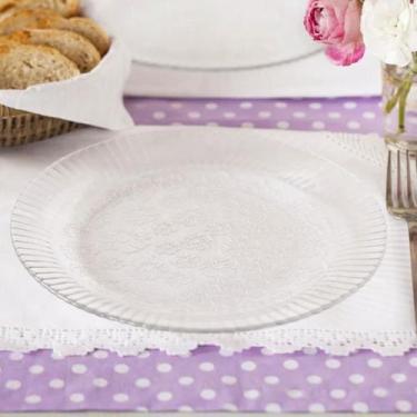 Imagem de Jogo c/ 24 Prato Redondo Raso Primavera Raso 23CM Refeição - NADIR FIG