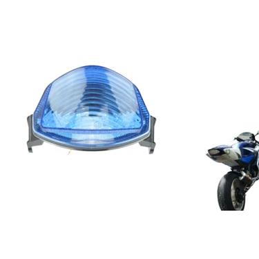 Imagem de TOPZONE Adequado para Suzuki 2005-2006 GSX-R1000; lanterna traseira de freio LED + luz indicadora de seta integrada (azul)