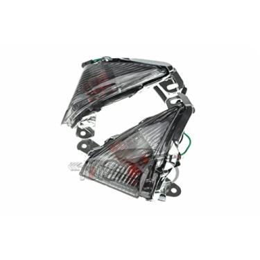 Imagem de TOPZONE Compatível com Kawasaki 2008-2018 1400GTR; 2007-2013 Z1000 / ABS; ZZR1400 / ZZR1400 ABS 2006-2019; Lâmpada Idicadora Frontal Pisca-pisca (lâmpadas de halogênio instaladas, cor fumaça)
