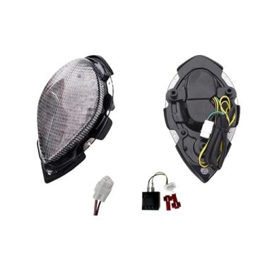 Imagem de Adequado para Yamaha 2004-2015 XV1700 Road Star/Midnight Silverado/Silverado; lâmpada traseira de LED, luz traseira de freio, sinal de seta integrado (moke, 2. inicial 6 flash+ lanterna traseira de