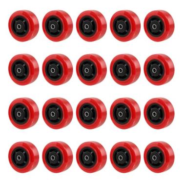 Imagem de NINOSO Rodízios de 12,7 x 5 cm, conjunto de 2 rodas resistentes com capacidade de 725 kg, eixo de furo de 1,27 cm, roda de poliuretano sem marcação com rolamento de rolo (2 rodas)