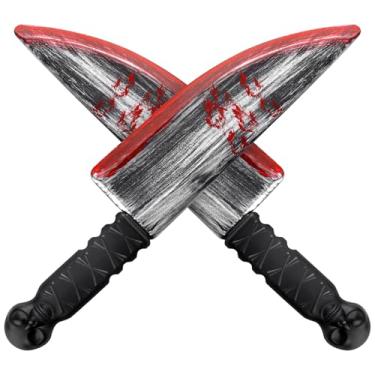 Imagem de Catephe 2 Pcs Halloween Knife Prop, Fake Knife with Fake Blood Props, Horror Cosplay Accessories for Halloween
