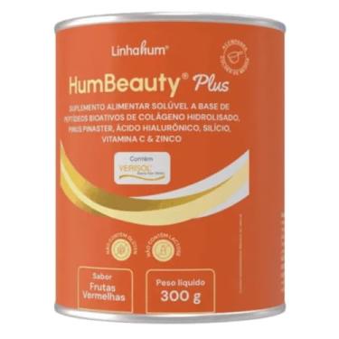 Imagem de Linhahum | HumBeauty Plus | Suplemento Alimentar com Colágeno Hidrolisado Verisol, Vitaminas e Minerais | 300g | Sabor Frutas Vermelhas