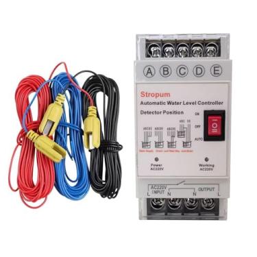 Imagem de Stropum AC 220 V Controlador automático de nível de água sensor de nível de líquido bomba relé de controle de interruptor flutuante com detector de 2 metros GL-4