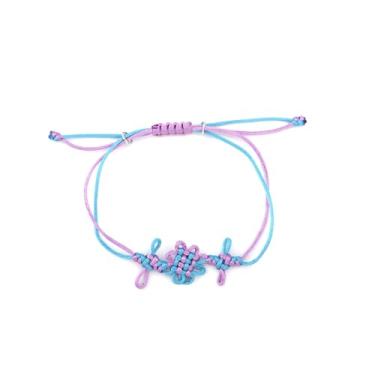 Imagem de SONGCHANGJEWELRY Pulseira de nó mágico do Esquadrão de Caçadora de Demônios – Símbolo do Vínculo da Alma e Irmandade – Nó floral tecido à mão, Small, Poliéster Corda de linha Poliéster, Sem Pedra