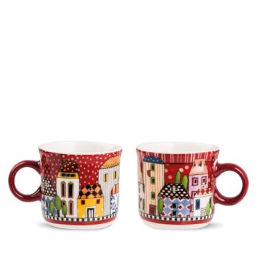 Imagem de Conjunto de 2 Xícaras Paese Mio para Cafe Expresso Egan Italy - Vermelho