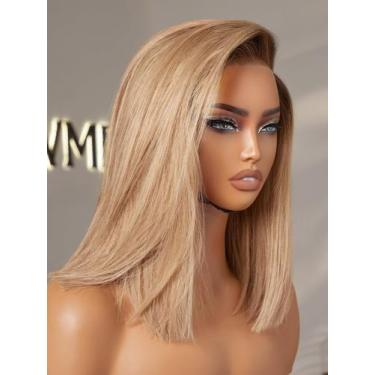 Imagem de Peruca LUVME HAIR Ash Blonde Blunt Cut Bob 30 cm de cabelo humano