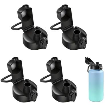 Imagem de 4 peças de substituição de tampa flip automática para boca larga, substituição de tampa de garrafa de água Bubba Trailblazer 24 32 1,134 g e Flo Kids 473 ml garrafa de água de boca larga, bocal com