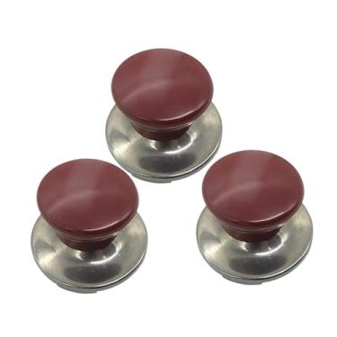 Imagem de Generic 3x Tampas de chaleira elétrica com apito, maçanetas de substituição, maçanetas para tampa de panela, acessórios para chaleiras elétricas, Borgonha