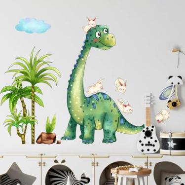 Imagem de Decalques de parede de animais de safári da selva, desenhos animados em aquarela, animais da floresta, elefante, girafa, macaco, urso, raposa, coelho, adesivos de parede removíveis para quarto de bebê