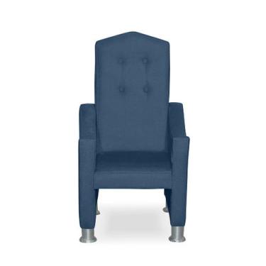 Imagem de Mini Poltrona Infantil decorativa Suede - Sonho das Poltronas, Azul ma