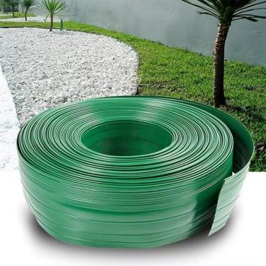 Imagem de Limitador de Grama Verde Flexivel Para Jardim - Bordas de Canteiro, Hortas e Paisagismo, Instalacao Facil e Duravel (10 Metros)