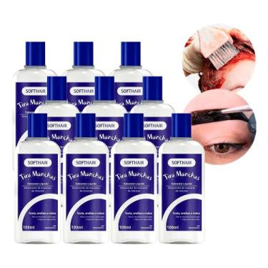 Imagem de Kit 10 Tira Manchas Tinta de Cabelo da Pele Sabonete Líquido Testa Ore