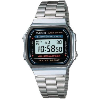 Imagem de Relógio Casio Masculino Ref: A168wa-1wdf Vintage Prateado