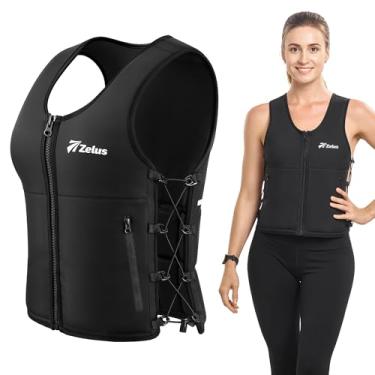 Imagem de ZELUS Colete ponderado para mulheres, colete de peso Z-Fit de 4,5 kg com pesos ajustáveis de ferro macio, colete feminino para treinamento de força em caminhada, colete de treino com bolsos com zíper