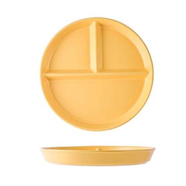 Imagem de Prato de serviço prato de cerâmica para redução de gordura prato de jantar infantil para uma pessoa comer três grades e refeições divididas para uso doméstico pratos (cor: B, tamanho: CH)
