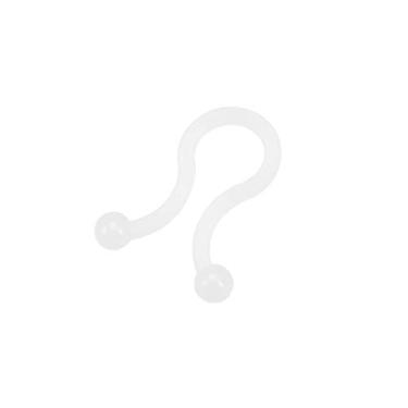 Imagem de Cabo de trava de torção uxcell com laços de nylon em formato de U Save Place 7 mm de diâmetro branco 100 peças