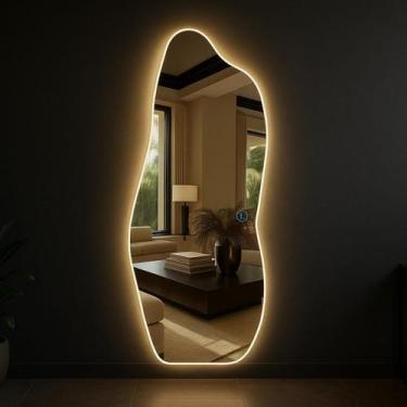 Imagem de Espelho Grande Corpo Inteiro Decorativo Com Led Orgânico 90cm - Lopazz
