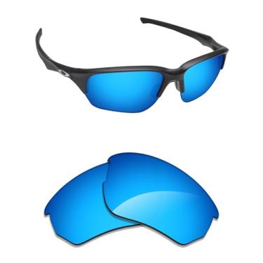 Imagem de Alphax Lentes de reposição espelhadas não polarizadas Ice Blue para óculos de sol Oakley Flak Beta OO9363