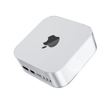 Imagem de PHIXERO Capa de TPU para Mac Mini M4, capa protetora, proteção completa e dissipação de calor eficiente, antiarranhões (branca).