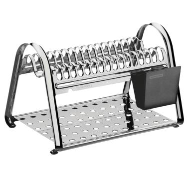 Imagem de Escorredor Tramontina Plurale Aço Inox Preto Porta Talheres Resistente