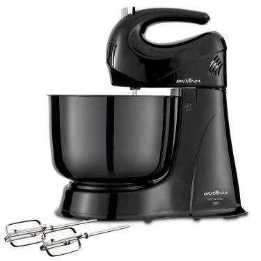 Imagem de Batedeira Convencional Britânia Pérola Maxx 4L 350W 4 Velocidades Preto 110V