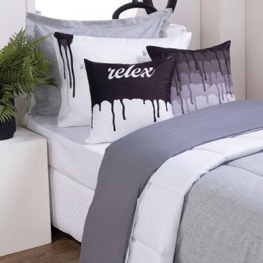 Imagem de Kit 5 Pçs Edredom Solteiro Colorful Linho e Hipercal 400 Fios - MR Enx