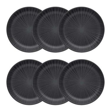 Imagem de Jogo de 6 Pratos Fundos 20,5 Cm Oxford Flat Ônix