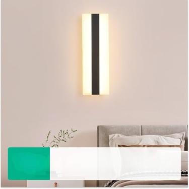 Imagem de Luminária de Parede Moderna com Soquete E27 | Arandela Rose Gold/Preto para Quarto e Sala, Bivolt(KJ22 Preto (28x9x4))