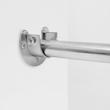 Imagem de Gancho de suporte de chuveiro para varão de cortina de aço inoxidável, 51,5 x 21,7 mm, 1 peça