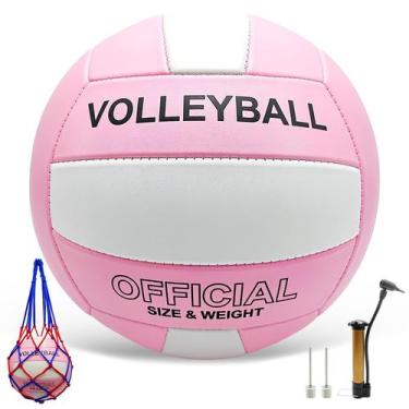 Imagem de Kit oficial de voleibol Stavanicen, tamanho 5, rosa, branco, interior 