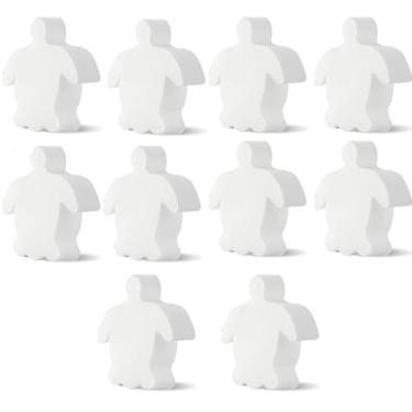 Imagem de Esponjas absorventes de escória em forma de tartaruga, para esponjas reutilizáveis absorventes de óleo para esponjas de limpeza anti-espuma de cozinha/banheiro/piscina, brancas " (10 peças)