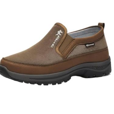 Imagem de Eco Canyon Tênis Casual Masculino para Trilha, Couro Premium, Cano Baixo, Solado Outdoor, Confortável, Estilo Oxford, Todas as Estações (Caramelo, BR, Adulto, Numérico, 40)