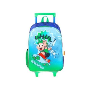 Imagem de Mochila Com Rodas Turma Da Mônica Ic41322 - Verde - Luxcel