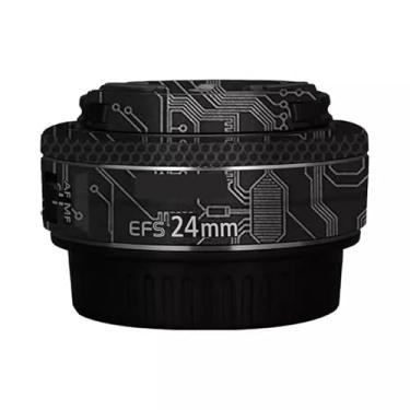 Imagem de EFS 24 2.8 Adesivo de lente de câmera para Canon EF-S 24 mm F2.8 revestimento protetor de película decalque de vinil (titânio circuito)