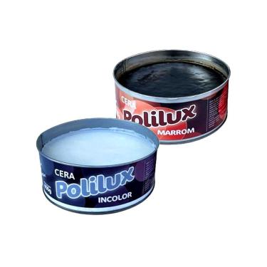 Imagem de Kit 2 Cera Pastosa Polilux Lata Incolor E Marrom 400G
