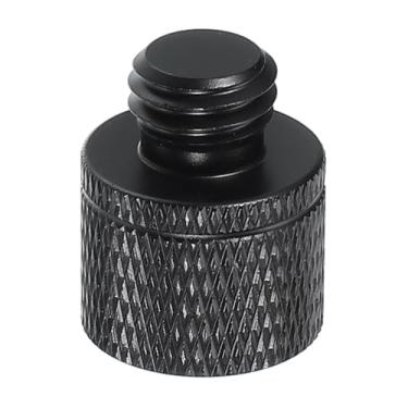 Imagem de PATIKIL Adaptador de parafuso de tripé fêmea de 1/10.2 cm para macho M10, conectores de porca de tripé, parafuso de montagem para câmera, conversor de cabeça dupla para suporte de microfone