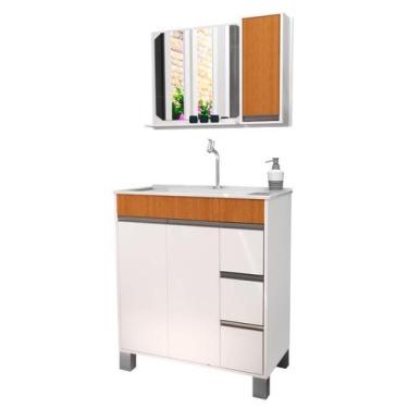 Imagem de Gabinete / Armario Para Banheiro Fit Style 80 Carvalho - Gabinetto