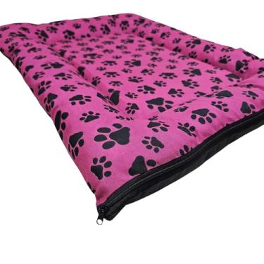 Imagem de Caminha Pet Confortável para Cães e Gatos Tecido Resistente e Lavável Cama Colchonete para Cachorros e Gatos com Zíper(PNK,P 50 X 40)