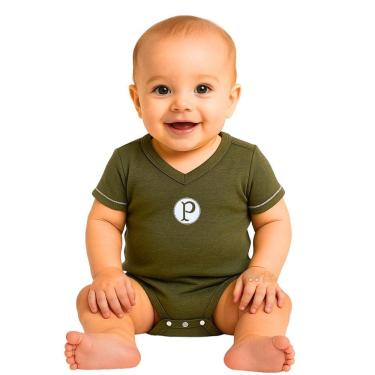 Imagem de Body Bebê Palmeiras Vintage Melange Verde Oficial