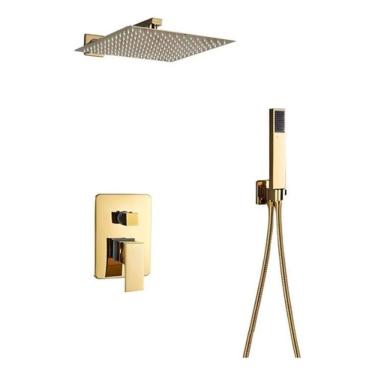Imagem de Chuveiro Dourado Brilhante Quente E Frio Duchinha Moderno