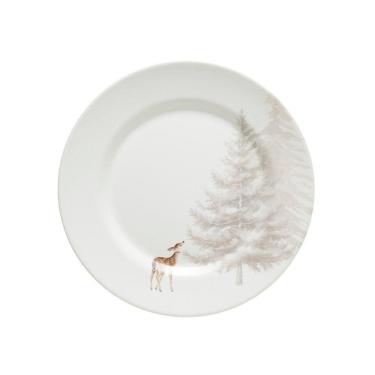 Imagem de Prato Raso Copa E Cia Aquarelle Natal Em Cerâmica Rena