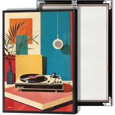 Imagem de Rádio vintage arte de parede amantes de música pôsteres coloridos beleza decoração impressões para sala de estar quarto casa decoração de parede 30,5 x 40,6 cm sem moldura