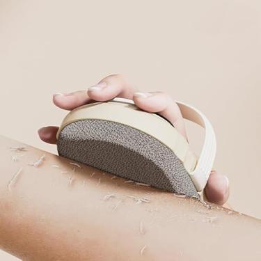 Imagem de Esfregão de chuveiro de silicone com recurso de pressão para dispensar escova de banho multifuncional ferramenta inovadora para relaxamento aprimorado da pele lisa (bege, 10 x 6,5 x 3,5 cm)