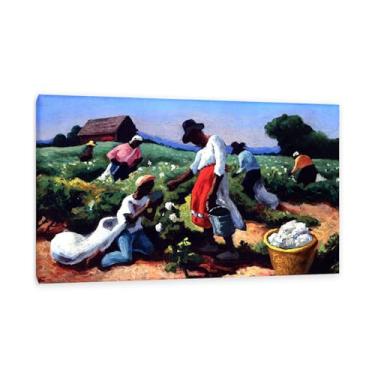 Imagem de Zeichn8u Thomas Hart Benton Impressão em tela de algodão Pinturas famosas arte de parede Thomas Hart Benton Poster decoração de casa para quarto sala de estar escritório 70 x 110 cm (28 x 43 pol