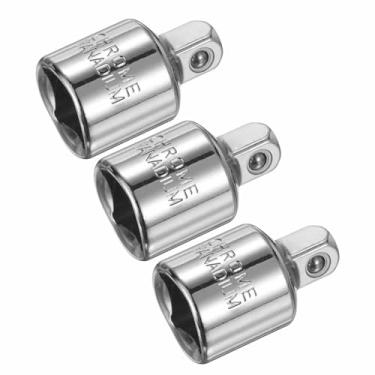 Imagem de HARFINGTON Adaptador de soquete de impacto 3/20.3 cm fêmea para 1/10.2 cm macho redutor de acionamento quadrado padrão SAE conversor SAE chave catraca chave catraca disjuntor barra conversão, prata