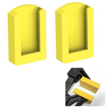Imagem de Almofadas de mandíbula de substituição para braçadeiras Irwin Quick-Grip, capas de mandíbula, superfície antiderrapante (amarelo) (pacote com 2)