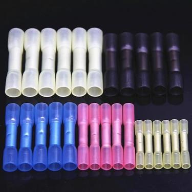 Imagem de 100 peças terminais de extremidade termorretrátil, vedação à prova d'água, conectores de fio isolados elétricos, kit de 5 tamanhos - automotivo marinho