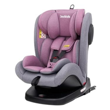 Imagem de JOVIKIDS Cadeira de Segurança para Carro, Ergonômico, Ajustável para Bebês e Crianças, 3 em 1, De 0 a 12 Anos, Até 36 kg*, Sistema ISOFIX e Top Tether, Rotação 360 graus, Proteção Contra Impactos, Reclinável, Lavável, Modelo Angela. (Cinza com Rosa)
